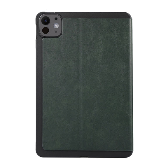 For iPad Pro 11 2024 TPU Flip Tablet Protective Leather Case(Green)