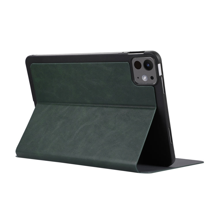 For iPad Pro 11 2024 TPU Flip Tablet Protective Leather Case(Green)