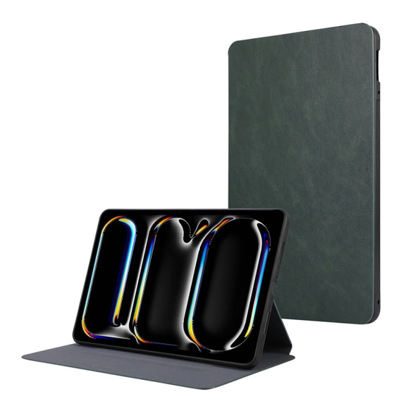 For iPad Pro 11 2024 TPU Flip Tablet Protective Leather Case(Green)