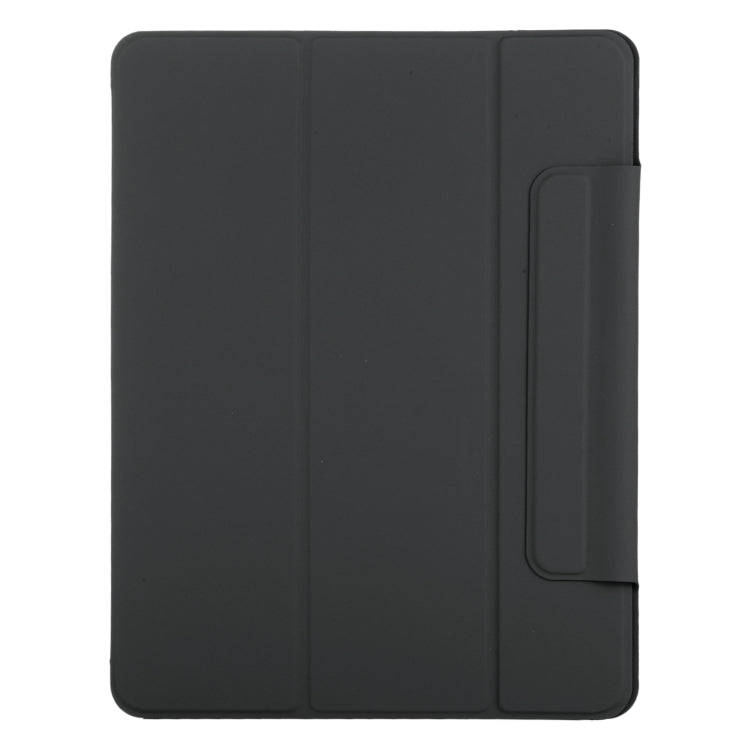 For iPad Pro 13 2024 Double-sided Clip Fixed Buckle Magnetic PU Leather Smart Tablet Case(Black)