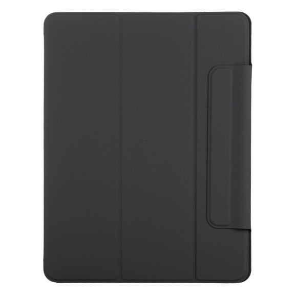 For iPad Pro 13 2024 Double-sided Clip Fixed Buckle Magnetic PU Leather Smart Tablet Case(Black)