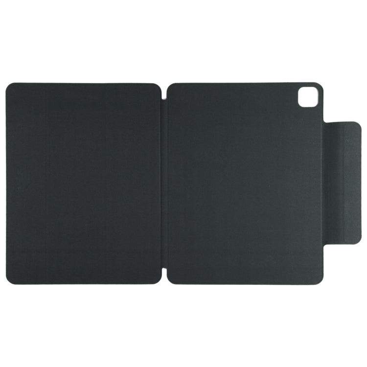 For iPad Pro 13 2024 Double-sided Clip Fixed Buckle Magnetic PU Leather Smart Tablet Case(Black)