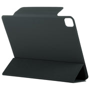 For iPad Pro 13 2024 Double-sided Clip Fixed Buckle Magnetic PU Leather Smart Tablet Case(Black)