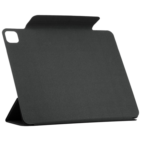 For iPad Pro 13 2024 Double-sided Clip Fixed Buckle Magnetic PU Leather Smart Tablet Case(Black)