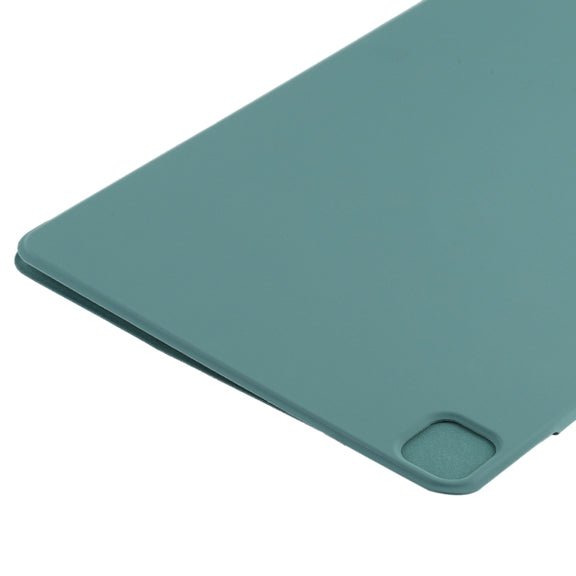 For iPad Pro 13 2024 Double-sided Clip Fixed Buckle Magnetic PU Leather Smart Tablet Case(Green)
