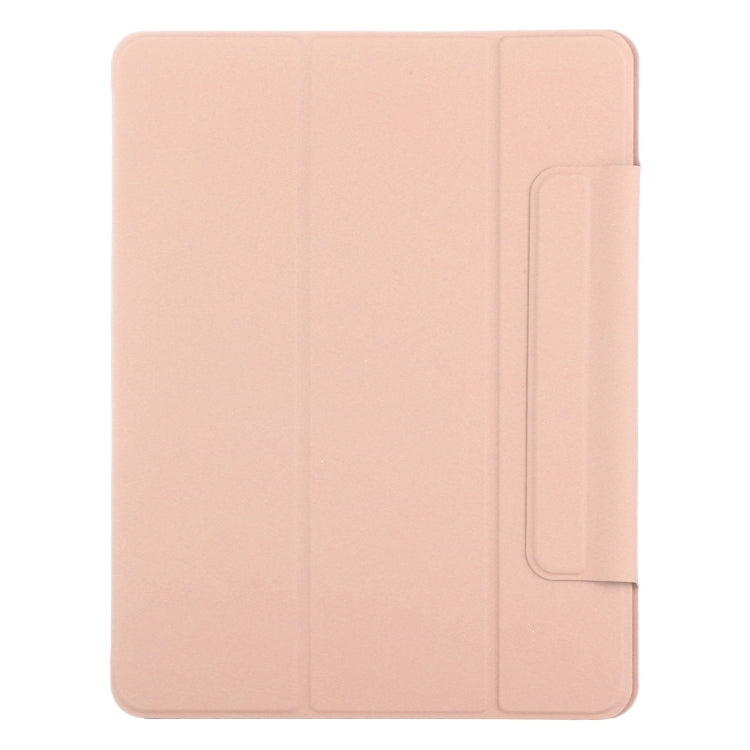 For iPad Pro 13 2024 Double-sided Clip Fixed Buckle Magnetic PU Leather Smart Tablet Case(Gold)