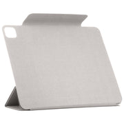 For iPad Pro 13 2024 Double-sided Clip Fixed Buckle Magnetic PU Leather Smart Tablet Case(Grey)