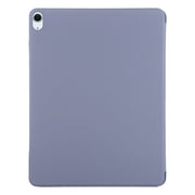 For iPad Air 11 2024 Double-sided Clip Fixed Buckle Magnetic PU Leather Smart Tablet Case(Purple)
