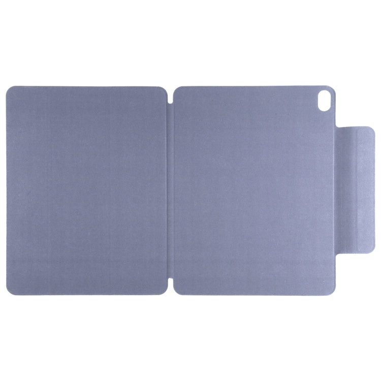 For iPad Air 11 2024 Double-sided Clip Fixed Buckle Magnetic PU Leather Smart Tablet Case(Purple)