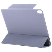 For iPad Air 11 2024 Double-sided Clip Fixed Buckle Magnetic PU Leather Smart Tablet Case(Purple)