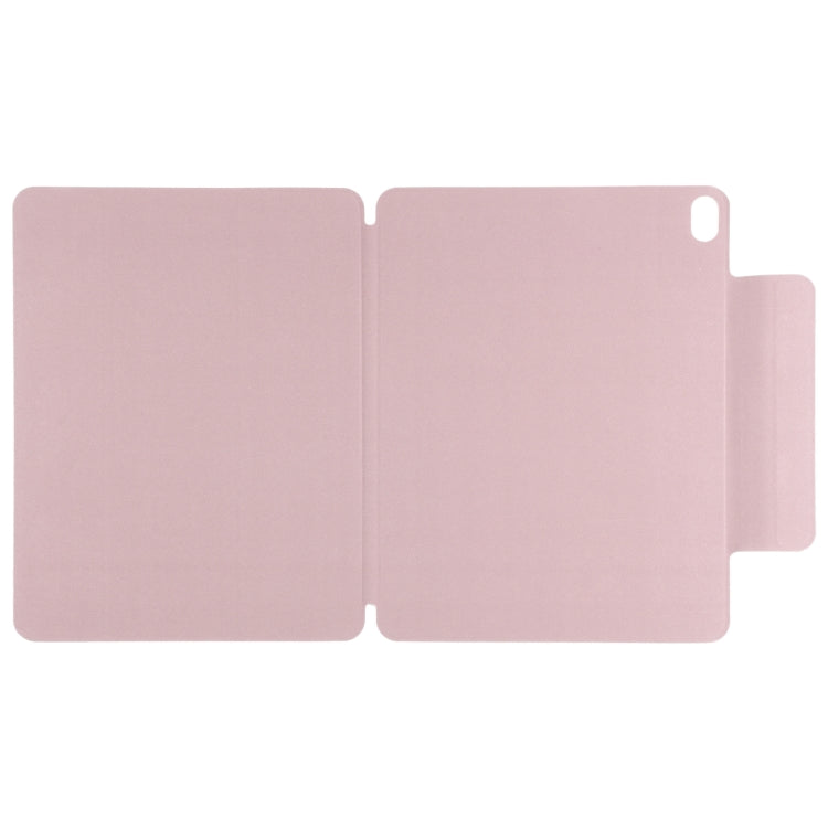 For iPad Air 11 2025 / 2024 Double-sided Clip Fixed Buckle Magnetic PU Leather Smart Tablet Case(Rose Gold)