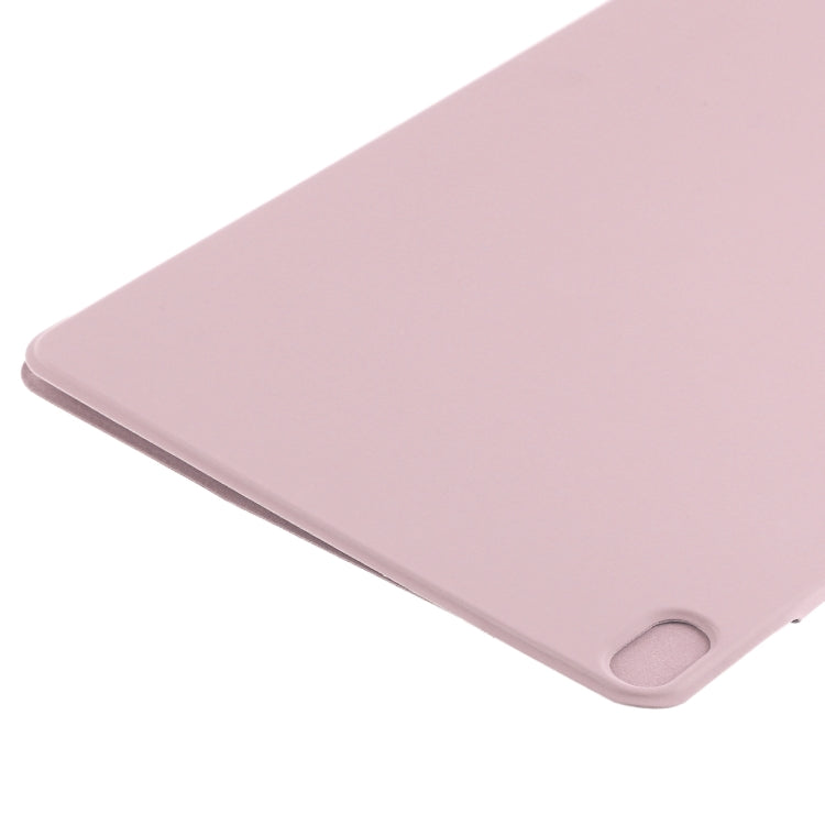 For iPad Air 11 2025 / 2024 Double-sided Clip Fixed Buckle Magnetic PU Leather Smart Tablet Case(Rose Gold)