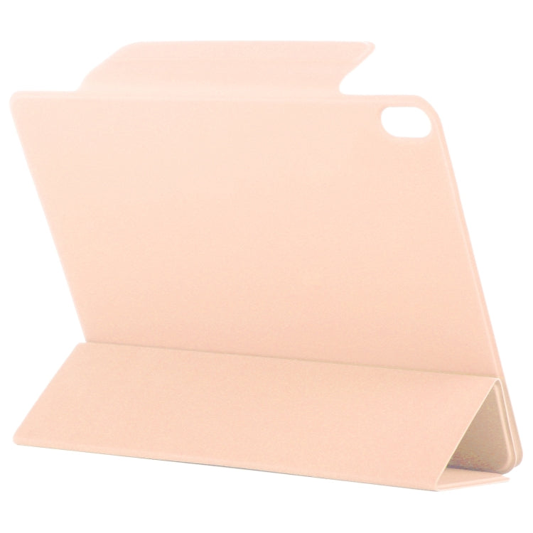 For iPad Air 11 2025 / 2024 Double-sided Clip Fixed Buckle Magnetic PU Leather Smart Tablet Case(Gold)