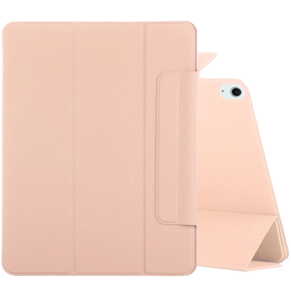 For iPad Air 11 2025 / 2024 Double-sided Clip Fixed Buckle Magnetic PU Leather Smart Tablet Case(Gold)