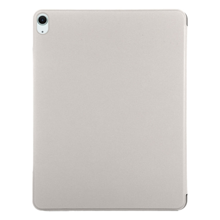 For iPad Air 11 2025 / 2024 Double-sided Clip Fixed Buckle Magnetic PU Leather Smart Tablet Case(Grey)