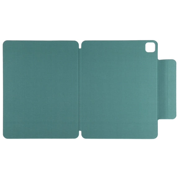For iPad Pro 11 2024 Double-sided Clip Fixed Buckle Magnetic PU Leather Smart Tablet Case(Green)