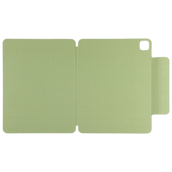 For iPad Pro 11 2024 Double-sided Clip Fixed Buckle Magnetic PU Leather Smart Tablet Case(Grass Green)
