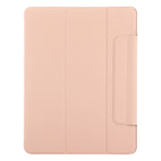 For iPad Pro 11 2024 Double-sided Clip Fixed Buckle Magnetic PU Leather Smart Tablet Case(Gold)