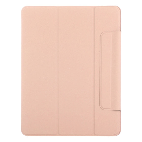 For iPad Pro 11 2024 Double-sided Clip Fixed Buckle Magnetic PU Leather Smart Tablet Case(Gold)