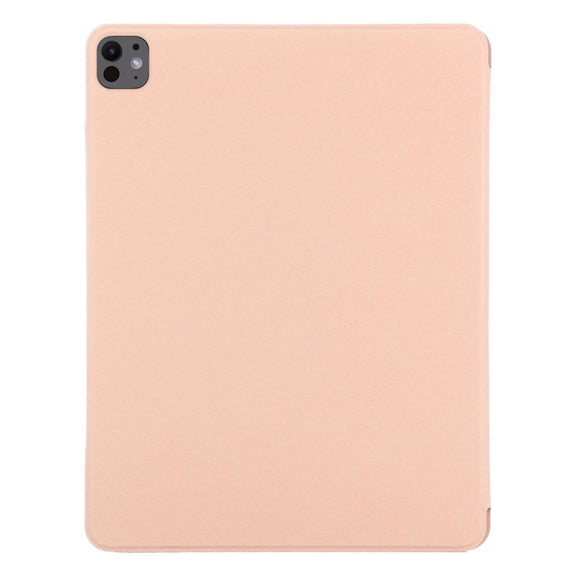 For iPad Pro 11 2024 Double-sided Clip Fixed Buckle Magnetic PU Leather Smart Tablet Case(Gold)
