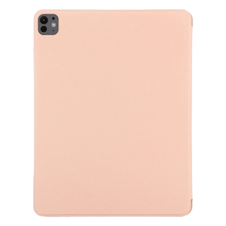 For iPad Pro 11 2024 Double-sided Clip Fixed Buckle Magnetic PU Leather Smart Tablet Case(Gold)