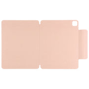 For iPad Pro 11 2024 Double-sided Clip Fixed Buckle Magnetic PU Leather Smart Tablet Case(Gold)