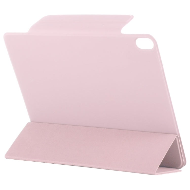 For iPad Air 13 2025 / 2024 Double-sided Clip Fixed Buckle Magnetic PU Leather Smart Tablet Case(Rose Gold)
