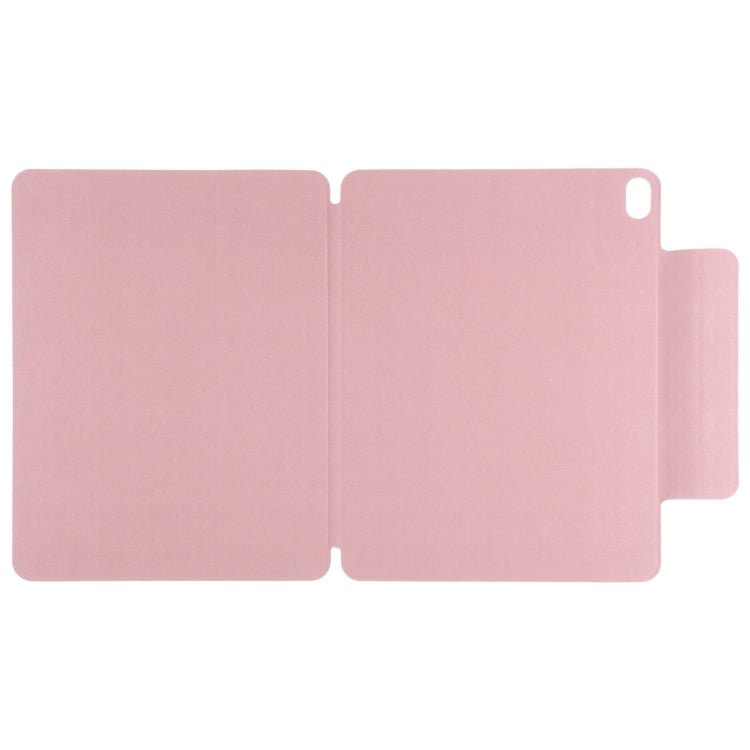 For iPad Air 13 2025 / 2024 Double-sided Clip Fixed Buckle Magnetic PU Leather Smart Tablet Case(Light Pink)