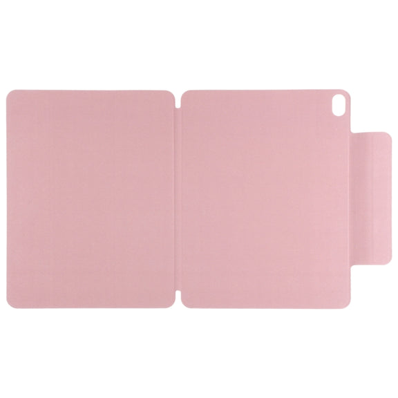 For iPad Air 13 2025 / 2024 Double-sided Clip Fixed Buckle Magnetic PU Leather Smart Tablet Case(Light Pink)