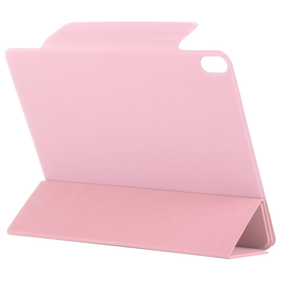 For iPad Air 13 2025 / 2024 Double-sided Clip Fixed Buckle Magnetic PU Leather Smart Tablet Case(Light Pink)