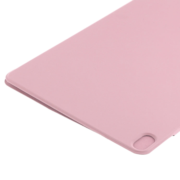 For iPad Air 13 2025 / 2024 Double-sided Clip Fixed Buckle Magnetic PU Leather Smart Tablet Case(Light Pink)