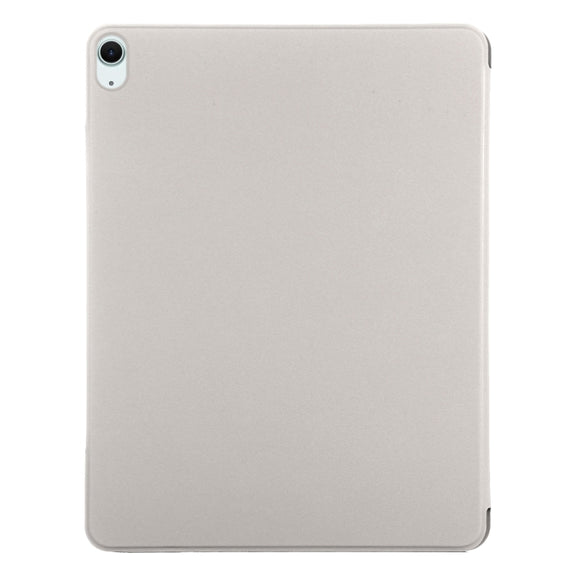 For iPad Air 13 2024 Double-sided Clip Fixed Buckle Magnetic PU Leather Smart Tablet Case(Grey)