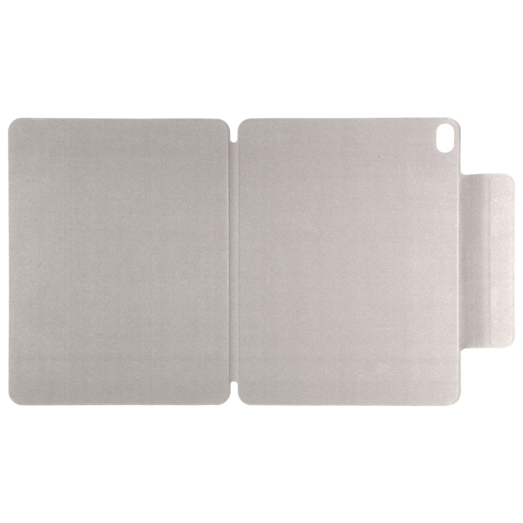 For iPad Air 13 2024 Double-sided Clip Fixed Buckle Magnetic PU Leather Smart Tablet Case(Grey)