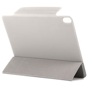For iPad Air 13 2024 Double-sided Clip Fixed Buckle Magnetic PU Leather Smart Tablet Case(Grey)
