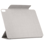 For iPad Air 13 2024 Double-sided Clip Fixed Buckle Magnetic PU Leather Smart Tablet Case(Grey)