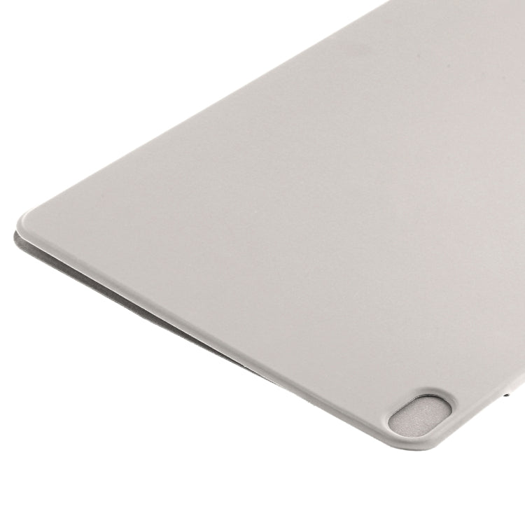 For iPad Air 13 2024 Double-sided Clip Fixed Buckle Magnetic PU Leather Smart Tablet Case(Grey)