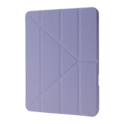 For iPad Air 11 2025 / 2024 Deformation Transparent Acrylic Leather Tablet Case(Lavender Grey)