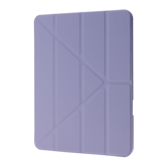 For iPad Air 11 2025 / 2024 Deformation Transparent Acrylic Leather Tablet Case(Lavender Grey)