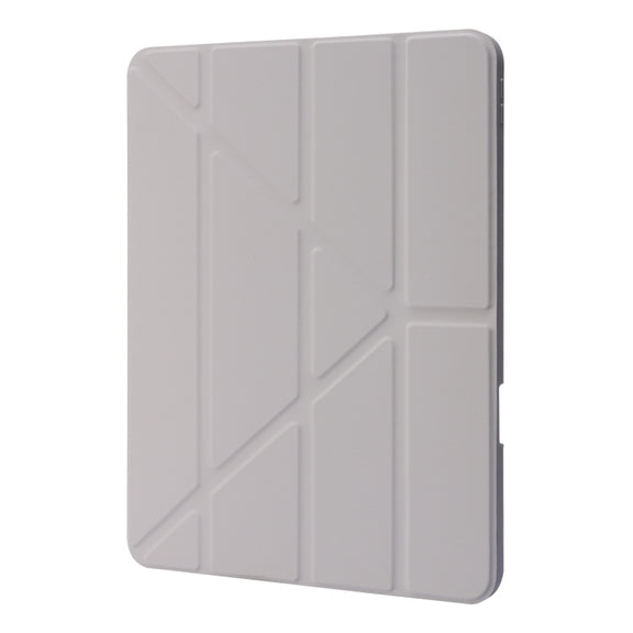 For iPad Pro 11 2024 Deformation Transparent Acrylic Leather Tablet Case(Grey)