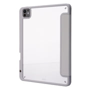 For iPad Pro 11 2024 Deformation Transparent Acrylic Leather Tablet Case(Grey)