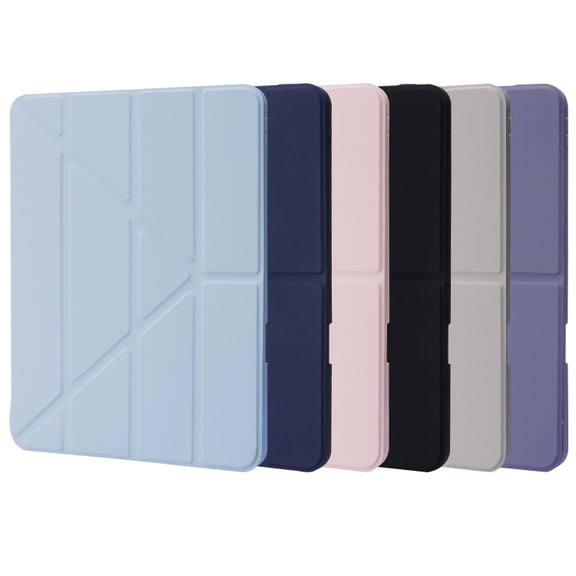 For iPad Pro 11 2024 Deformation Transparent Acrylic Leather Tablet Case(Grey)