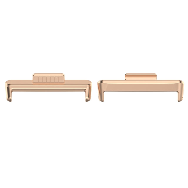 For Huawei Watch Fit3 20mm 1 Pair Stainless Steel Metal Watch Band Connector(Rose Gold)