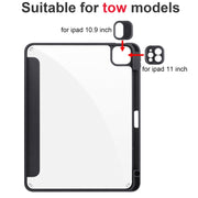 For iPad Air 11 2024 Acrylic 3-folding Smart Leather Tablet Case(Black)