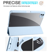 For iPad Pro 11 2024 Acrylic 3-folding Smart Leather Tablet Case(Sky Blue)