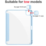 For iPad Pro 13 2024 Acrylic 3-folding Smart Leather Tablet Case(Sky Blue)