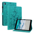For Nokia T21 Lily Embossed Leather Tablet Case(Green) - Nokia by PMC TechLife | Online Shopping South Africa | PMC TechLife | Buy Now Pay Later Mobicred