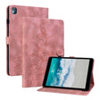 For Nokia T21 Lily Embossed Leather Tablet Case(Pink) - Nokia by PMC TechLife | Online Shopping South Africa | PMC TechLife | Buy Now Pay Later Mobicred