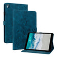 For Nokia T21 Lily Embossed Leather Tablet Case(Dark Blue) - Nokia by PMC TechLife | Online Shopping South Africa | PMC TechLife | Buy Now Pay Later Mobicred