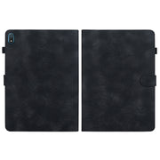 For Nokia T20 10.4 2021 Lily Embossed Leather Tablet Case(Black)