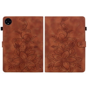 For Huawei MatePad Pro 11 2022 Lily Embossed Leather Tablet Case(Brown)
